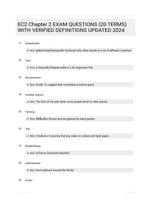 EC2 Chapter 2 EXAM QUESTIONS (20 TERMS) WITH VERIFIED DEFINITIONS UPDATED 2024