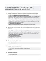 ASU BIO 340 exam 3 QUESTIONS AND  ANSWERSCOMPLETE SOLUTIONS