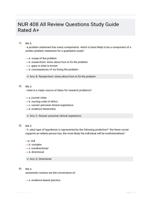 NUR 408 All Review Questions Study Guide Rated A+