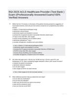 RQI 2025 ACLS Healthcare Provider Complete  STUDY GUIDE 2023/24 UPDATE