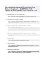 Introduction to Industrial Organization 2nd Edition Chapters 1-4 QUESTIONS AND ANSWERS 100% VERIFIED A+ GUARANTEED