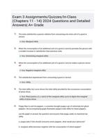 Exam 3 Assignments/Quizzes/In-Class (Chapters 11 - 14) 2024 Questions and Detailed Answers| A+ Grade