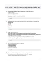 Gas fitter 2 practice test Study Guide Graded A+