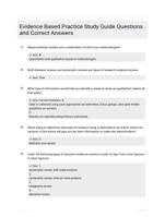 Evidence Based Practice |15 Questions| With Correct Answers.