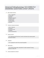 Advanced Pathophysiology 103 CORRECTLY ANSWERED QUESTIONS LATEST UPDATE