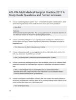 ATI- PN Adult Medical Surgical Practice 2017 A Study Guide Questions and Correct Answers