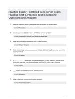 Practice Exam 1, Certified Beer Server Exam, Practice Test 3, Practice Test 2, Cicerone-Questions and Answers