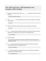 ITN 100 Final Exam | 598 Questions and Answers 100% Verified