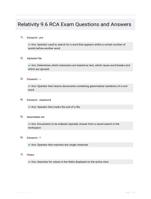 Relativity 9.6 RCA Exam Questions and Answers 