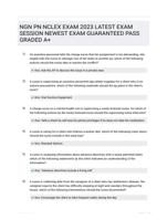 NGN PN NCLEX EXAM 2023 180 questions and answers GRADED A+ Q & A