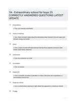 7A - Extraordinary school for boys 25 CORRECTLY ANSWERED QUESTIONS LATEST UPDATE