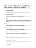 AAMI Principles of Embalming 3 Unit 2 Study Guide Questions and Correct Answers