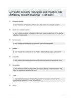 Computer Security Principles and Practice 4th Edition By William Stallings - Test Bank