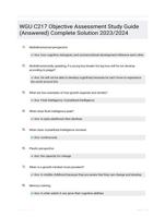 WGU C217 Objective Assessment Study Guide (Answered) Complete Solution 2023/2024