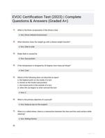 EVOC Certification Test (2023) | Complete Questions & Answers (Graded A+)