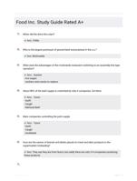 Food Inc. Study Guide Questions and Correct Answers