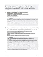 Public Health Nursing Chapter 17 Test Bank Study Guide Questions and Correct Answers