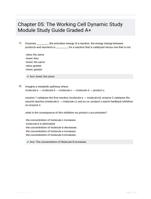 Chapter 05: The Working Cell Dynamic Study Module Study Guide Graded A+