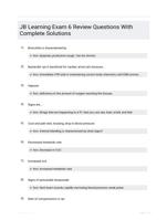 JB Learning Exam 6 Review Questions With Complete Solutions