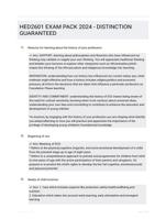 HED2601 EXAM PACK 2024 - DISTINCTION GUARANTEED