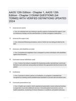 AAOS 12th Edition - Chapter 1, AAOS 12th Edition - Chapter 2 EXAM QUESTIONS (64 TERMS) WITH VERIFIED DEFINITIONS UPDATED 2024