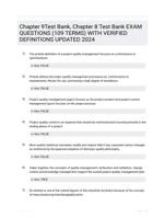 Chapter 9Test Bank, Chapter 8 Test Bank Study Guide Questions and Correct Answers