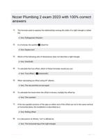 Nccer Plumbing 2 exam 2023 with 100% correct answers