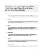 mckissock basic appraisal principles EXAM QUESTIONS (190 TERMS) WITH VERIFIED DEFINITIONS UPDATED 2024