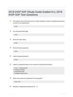 2018 IHOP SOP (Study Guide Questions and Correct Answers), 2018 IHOP SOP Test Questions