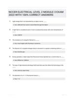 NCCER ELECTRICAL LEVEL 2 MODULE 3 EXAM 2023 WITH 100% CORRECT ANSWERS