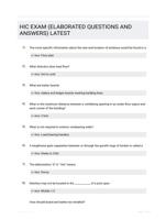 HIC Exam Actual Questions and Answers New Guide 100% Correct