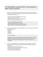 ATI RN Medical Surgical 2023 A |90 Questions| With Correct Answers.