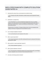 NSCA CPSS EXAM WITH COMPLETE SOLUTION GUIDE RATED A+