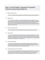 AQA A Level English Language Occupation Theories Study Guide Rated A+