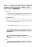 Davis Advantage for Maternal-Child Nursing Care Chapter 28 QUESTIONS AND ANSWERS 100% VERIFIED A+ GUARANTEED