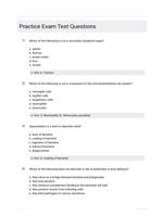 Practice Exam Test Questions