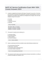 NATE AC Service Certification Exam With 100% Correct Answers 2023