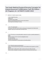 Test bank Medical-Surgical Nursing Concepts for Interprofessional Collaborative Care 9th Edition - All Chapters |A+ ULTIMATE GUIDE 2022