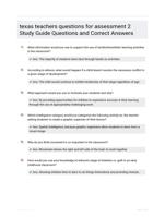 texas teachers questions for assessment 2 Study Guide Questions and Correct Answers