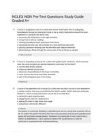 NCLEX NGN Pre-Test Questions Study Guide Graded A+