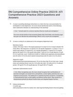 RN Comprehensive Online Practice 2023 B | ATI Comprehensive Practice 2023 Questions and Answers