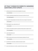 ATI TEAS 7 SCIENCE EXAM 2023 VERIFIED QUESTIONS AND ANSWERS GRADED A