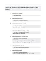 Shadow Health- Danny Rivera- Focused Exam: Cough