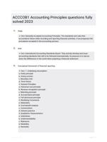 ACCCOB1 Accounting Principles questions fully solved 2023