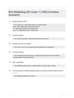 BYU Marketing 201 Exam 1 (100% Errorless Answers)