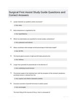 Surgical First Assist Study Guide Questions and Correct Answers