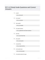 EC1 4.2 Study Guide Questions and Correct Answers