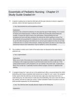 Essentials of Pediatric Nursing - Chapter 21 Study Guide Graded A+