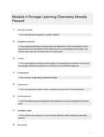 Module 6 Portage Learning Chemistry Study Guide Graded A+