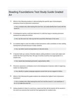 Reading Foundations Test EXAM QUESTIONS (100 TERMS) WITH VERIFIED DEFINITIONS UPDATED 2024